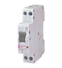 Siguranta automata (disjunctor) cu protectie diferentiala monofazica ETI, 6A, 10mA, curba B, RCBO, tip A, 6kA, 002175811