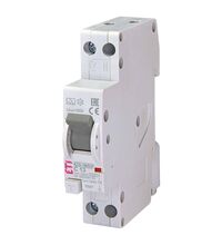 Siguranta automata (disjunctor) cu protectie diferentiala monofazica ETI, 13A, 10mA, curba C, RCBO, tip A, 6kA, 002175853