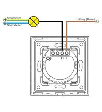 Intrerupator Touch Luxus-Time, incastrat, alb, IP20, K-701-11