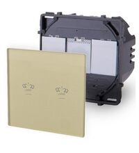 Intrerupator dublu Touch Luxus-Time, incastrat, auriu, IP20, K-702-13