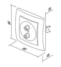 Priza audio, TEM, incastrata, maro, Ekonomik, KE22CB