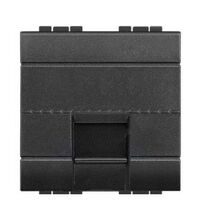 Priza modulara telefon RJ11 cat.3 Bticino, antracit, 2M, Living-Light, L4258/11D