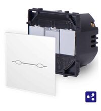 Intrerupator dublu cap scara Touch Luxus-Time, incastrat, alb, IP20, LX-702S-11
