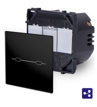 Intrerupator dublu cap scara Touch Luxus-Time, incastrat, negru, IP20, LX-702S-12