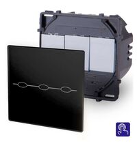 Intrerupator triplu Touch Luxus-Time, incastrat, negru, IP20, LX-703-12