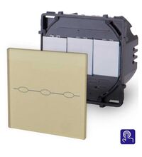 Intrerupator triplu Touch Luxus-Time, incastrat, auriu, IP20, LX-703-13