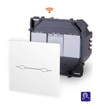 Intrerupator dublu Touch WiFi Luxus-Time, alb, IP20, LX-PWM2-11