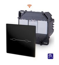 Intrerupator dublu Touch WiFi Luxus-Time, negru, IP20, LX-PWM2-12