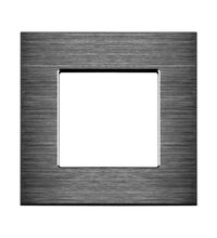 Rama decorativa aparataj unitar Luxus-Time, universala, 1 post, negru, aluminiu, LXBA1-12