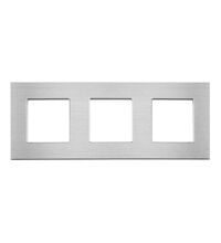 Rama decorativa aparataj unitar Luxus-Time, universala, 3 posturi, alb, aluminiu, LXBA3-11