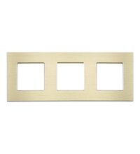 Rama decorativa aparataj unitar Luxus-Time, universala, 3 posturi, auriu, aluminiu, LXBA3-13