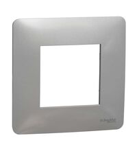 Rama decorativa aparataj modular Schneider, elipsa, 2M, aluminiu, Noua Unica, NU200230