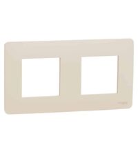 Rama decorativa aparataj modular Schneider, elipsa, 2x2M, bej, Noua Unica, NU200444