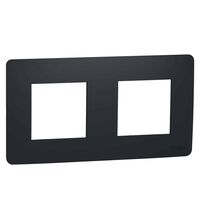 Rama decorativa aparataj modular Schneider, elipsa, 2x2M, antracit, Noua Unica, NU200454
