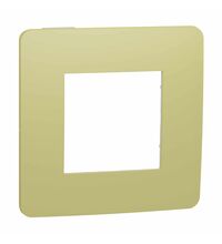 Rama decorativa aparataj modular Schneider, elipsa, 2M, verde deschis-alb, Noua Unica, NU280211