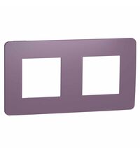Rama decorativa aparataj modular Schneider, elipsa, 2x2M, mov-alb, Noua Unica, NU280414