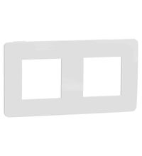 Rama decorativa aparataj modular Schneider, elipsa, 2x2M, alb, Noua Unica, NU280418