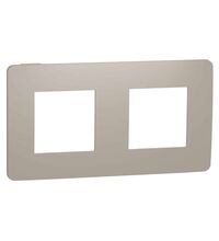 Rama decorativa aparataj modular Schneider, elipsa, 2x2M, nisipiu-bej, Noua Unica, NU280427