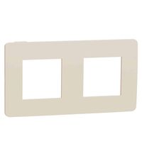 Rama decorativa aparataj modular Schneider, elipsa, 2x2M, bej, Noua Unica, NU280444
