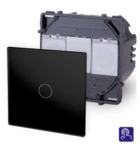Intrerupator cu revenire Touch Luxus-Time, incastrat, negru, IP20, P-701B-12