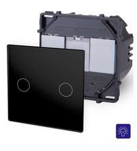 Variator dublu Touch Luxus-Time, incastrat, negru, IP20, P-702D-12