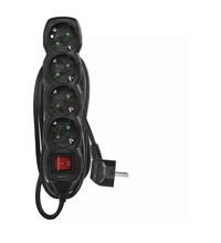 Prelungitor 4 posturi Emos, 2P+E, intrerupator, 5 metri, negru, 16A, PC1425R