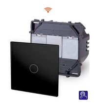 Intrerupator Touch WiFi Luxus-Time, negru, IP20, PWM1-12