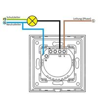 Intrerupator Touch WiFi Luxus-Time, negru, IP20, PWM1-12