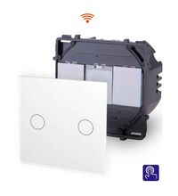 Intrerupator dublu Touch WiFi Luxus-Time, alb, IP20, PWM2-11