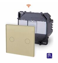 Intrerupator dublu Touch WiFi Luxus-Time, auriu, IP20, PWM2-13