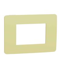 Rama decorativa aparataj modular Schneider, elipsa, 3M, verde deschis-bej, Noua Unica, NU270312