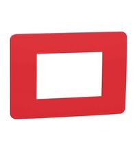 Rama decorativa aparataj modular Schneider, elipsa, 3M, rosu-alb, Noua Unica, NU270313