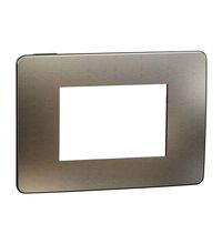 Rama decorativa aparataj modular Schneider, elipsa, 3M, bronz-negru, Noua Unica, NU270352M