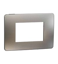 Rama decorativa aparataj modular Schneider, elipsa, 3M, aluminiu-negru, Noua Unica, NU270356M