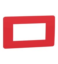 Rama decorativa aparataj modular Schneider, elipsa, 4M, rosu-alb, Noua Unica, NU270413
