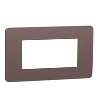 Rama decorativa aparataj modular Schneider, elipsa, 4M, ciocolatiu-alb, Noua Unica, NU270416