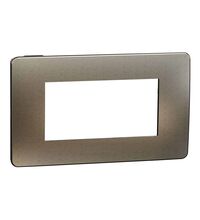 Rama decorativa aparataj modular Schneider, elipsa, 4M, bronz-negru, Noua Unica, NU270452M