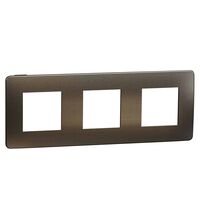 Rama decorativa aparataj modular Schneider, elipsa, 3x2M, grafit-negru, Noua Unica, NU280653M