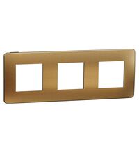 Rama decorativa aparataj modular Schneider, elipsa, 3x2M, aramiu-negru, Noua Unica, NU280658M