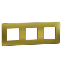 Rama decorativa aparataj modular Schneider, elipsa, 3x2M, auriu-negru, Noua Unica, NU280662M