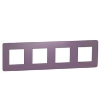 Rama decorativa aparataj modular Schneider, elipsa, 4x2M, mov-alb, Noua Unica, NU280814