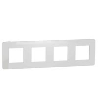Rama decorativa aparataj modular Schneider, elipsa, 4x2M, alb, Noua Unica, NU280818