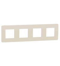 Rama decorativa aparataj modular Schneider, elipsa, 4x2M, bej, Noua Unica, NU280844