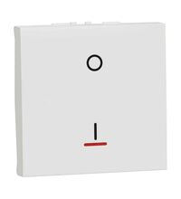 Intrerupator modular bipolar cu LED Schneider, alb, 2M, Noua Unica, NU326218S