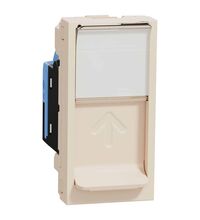 Priza modulara UTP RJ45 Schneider, cat.6, bej, 1M, Noua Unica, NU341444