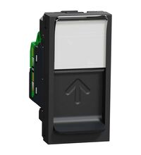 Priza modulara UTP RJ45 Schneider, cat.6, antracit, 1M, Noua Unica, NU341454