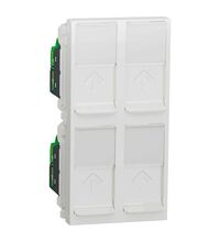 Priza modulara UTP RJ45 Schneider, 4xRJ45, cat.5e, alb, 4M, Noua Unica, NU347918