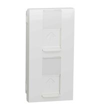 Priza modulara UTP RJ45 Schneider, 2xRJ45, cat.6, alb, 4M, Noua Unica, NU348218