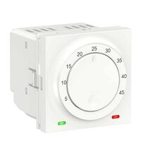 Termostat modular Schneider, pentru incalzire in pardoseala, alb, 2M, Noua Unica, NU350318