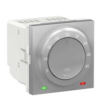 Termostat modular Schneider, pentru incalzire in pardoseala, aluminiu, 2M, Noua Unica, NU350330